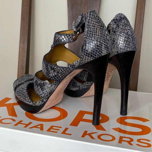 Michael Kors Black Snakeskin Heels - Picture 5 of 9